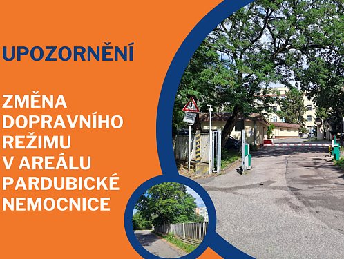 Změna vjezdu a výjezdu v Pardubické nemocnici